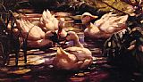 Ducks in a Forest Pond by Alexander Koester